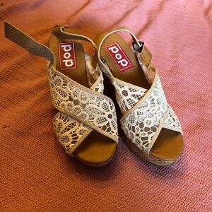 Pop platform wedge sandals women’s size 7